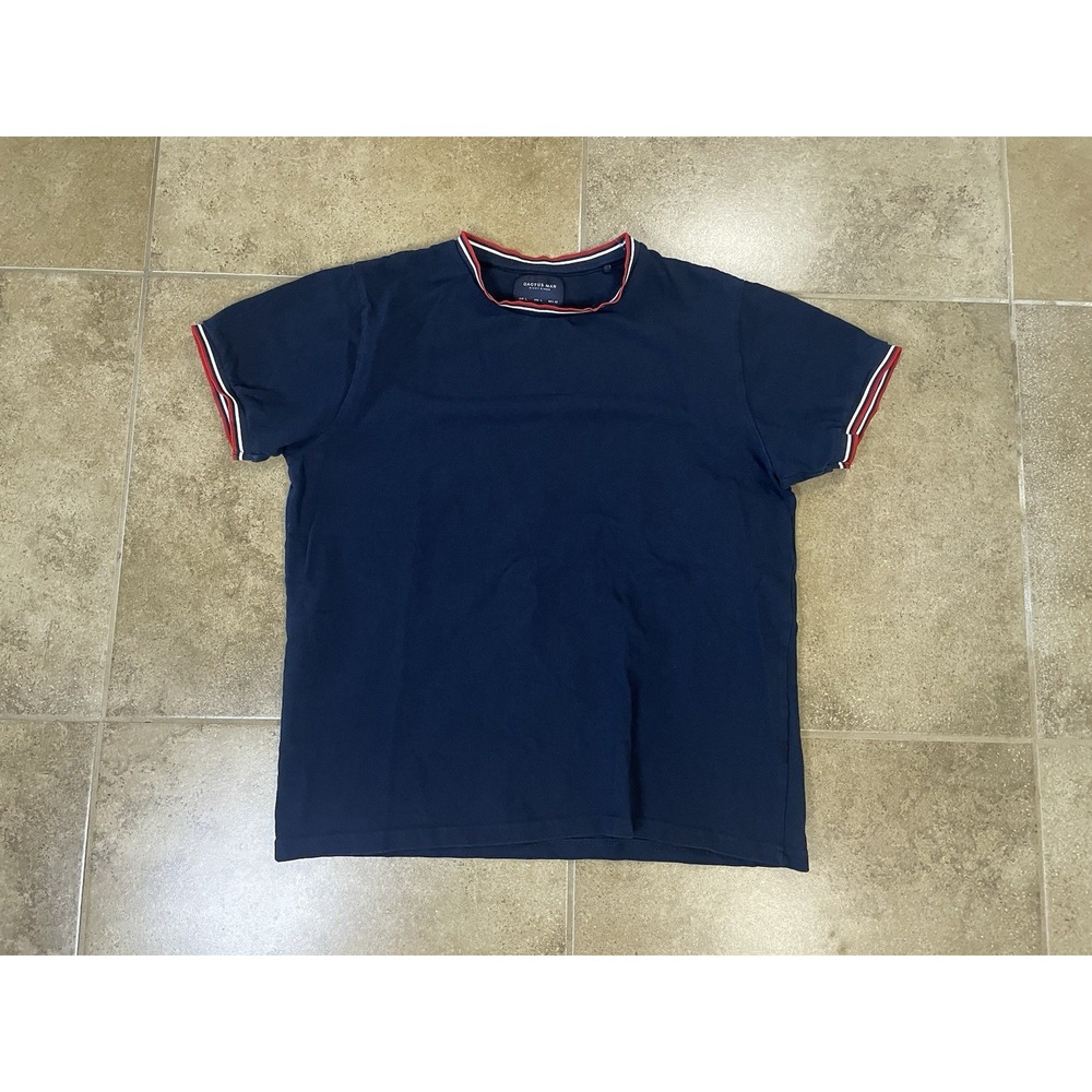 Cactus Man Ricky Singh Men's Sz L Large Navy Blue Raglan Short Sleeve Shirt